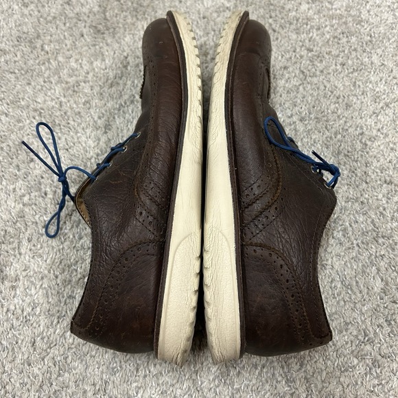 Footjoy Club Casual Wingtip Shoes Men's 10M Brown Leather Lace Up Office Preppy - Picture 5 of 9